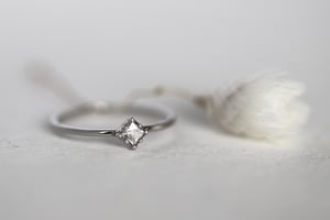 Image of *SALE - WAS £1450* Platinum 3mm french cut white diamond ring (IOW183)