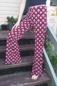 Image 2 of KAT Pants - maroon diamond