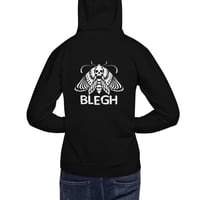 Image 3 of MOTH SKULL BLEGH HOODIE