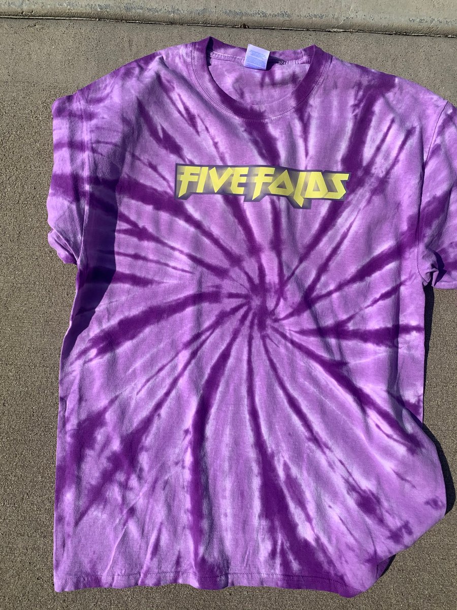 Image of Five Folds Purple Tie Dye Blur Tee