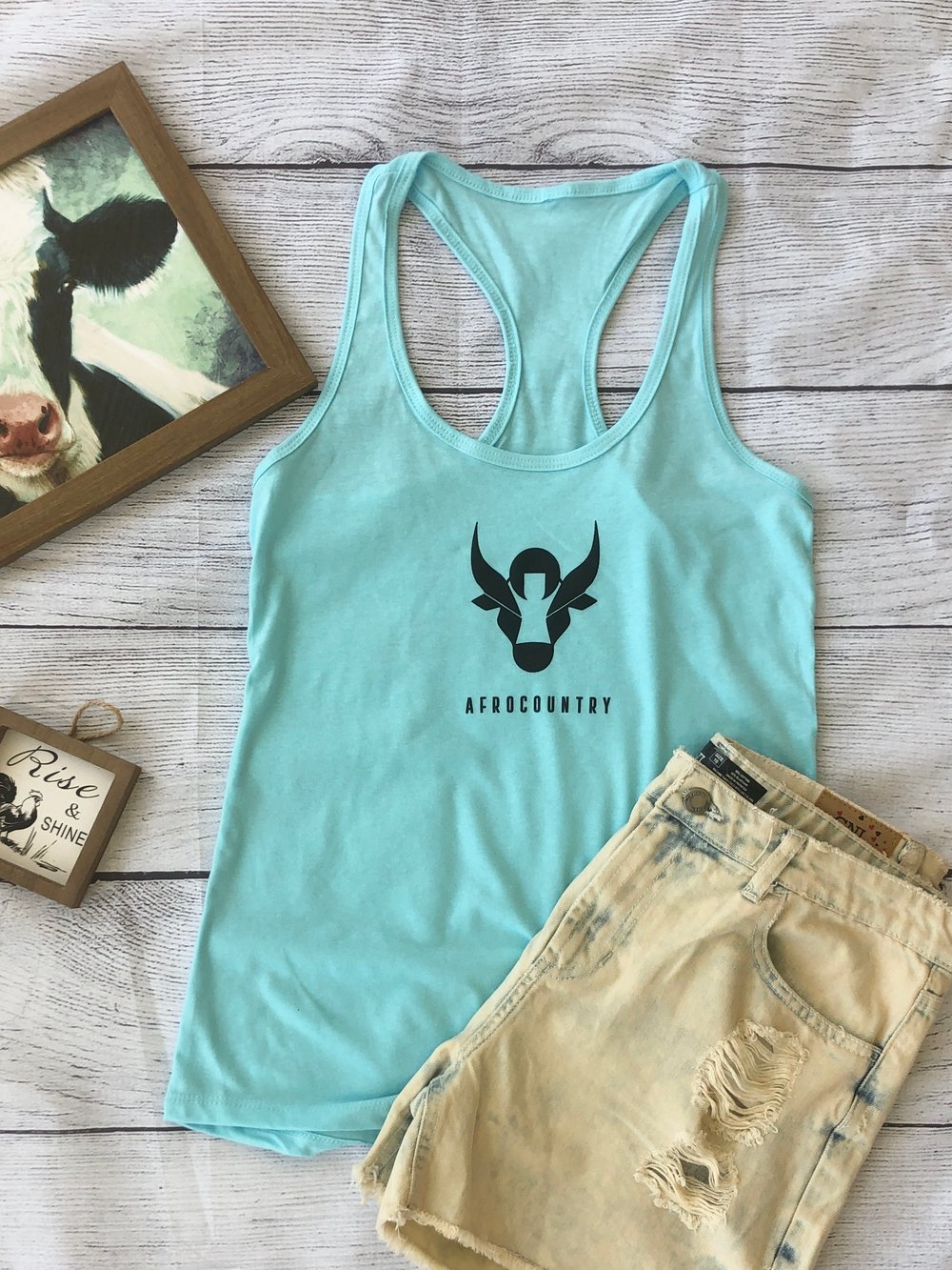 AfroCountry Tanks - Women Black Logo