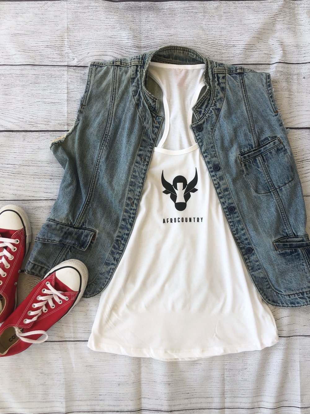 AfroCountry Tanks - Women Black Logo