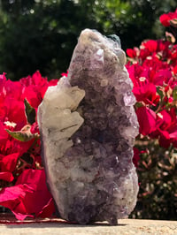 Image 3 of AMETHYST CLUSTER W/HINTS OF RED QUARTZ - BRAZIL 