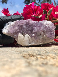 Image 2 of AMETHYST CLUSTER W/HINTS OF RED QUARTZ - BRAZIL 