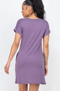 Image 4 of EVERYDAY T-SHIRT DRESS (GRAPE)