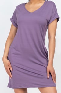 Image 5 of EVERYDAY T-SHIRT DRESS (GRAPE)