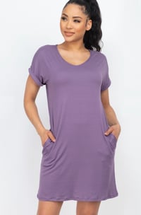 Image 2 of EVERYDAY T-SHIRT DRESS (GRAPE)