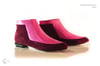 THALIA Rose/Bordeaux - Pink/Dark Red Suede    #NEW