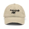 Distressed Dad Hat ( Khaki/Black/White) 