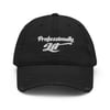 Distressed Dad Hat (Black/White) 