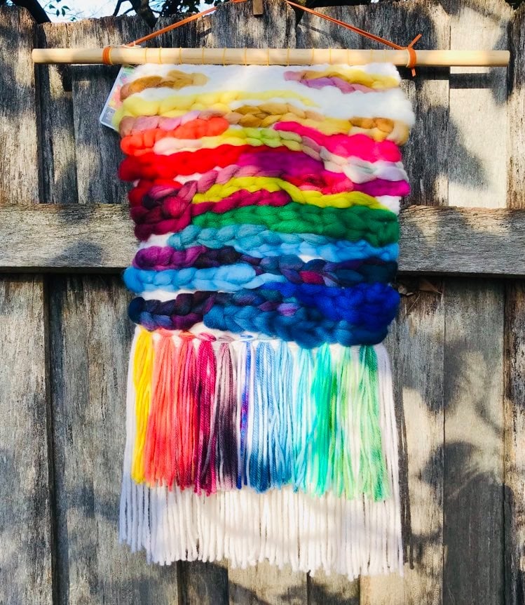 Image of Rainbow Waves Wall Hanging (Made to Order)
