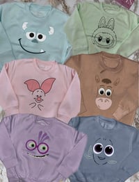 Image 1 of Character Face Sweatshirt