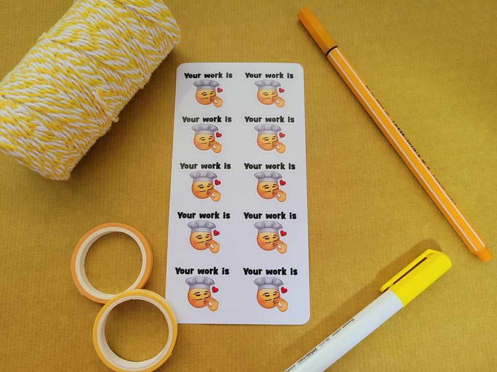 Chef's Kiss Sticker Sheet