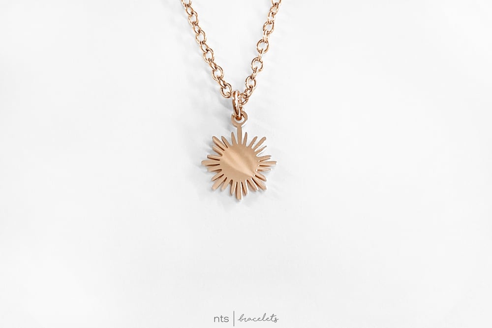 Image of FILIPINA SUN NECKLACE (Sun Pendant + Rose Gold)