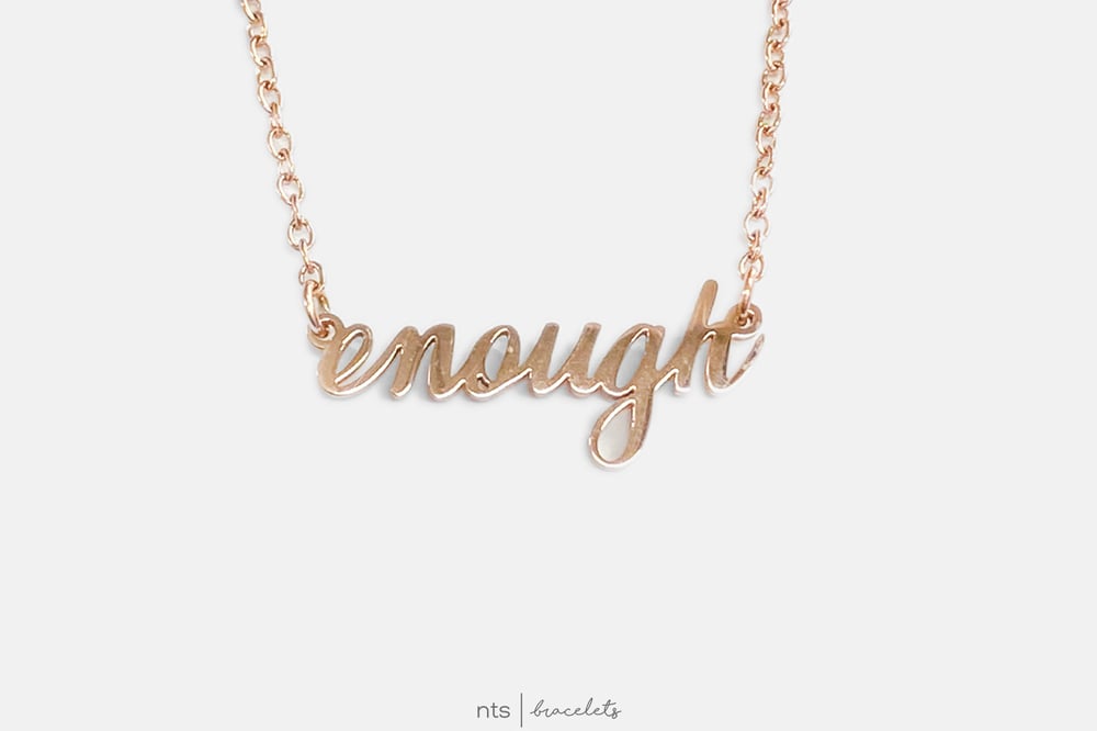Image of NTS ENOUGH NECKLACE (Rose Gold)