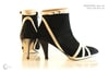 PRAXITHA Noir/Or - Black/Gold   #NEW