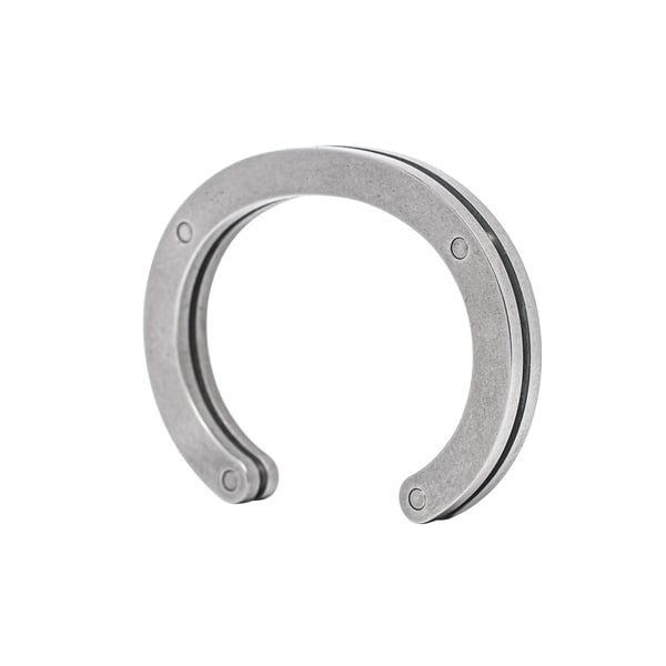 Image of DRILLING LAB - Anonymous Cuff Bracelet (Matte Silver)
