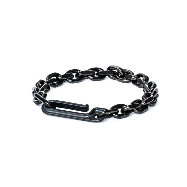 Image of DRILLING LAB - Framework Chain Bracelet (Raw Black)