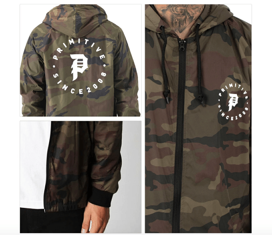 CHAQUETA PRIMITIVE DIRTY P ORBIT WINDBREAKER EN REBAJAS