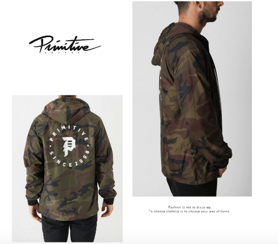 CHAQUETA PRIMITIVE DIRTY P ORBIT WINDBREAKER EN REBAJAS