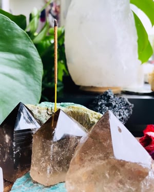 Image of Smokey Quartz incense holder 