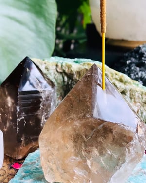 Image of Smokey Quartz incense holder 