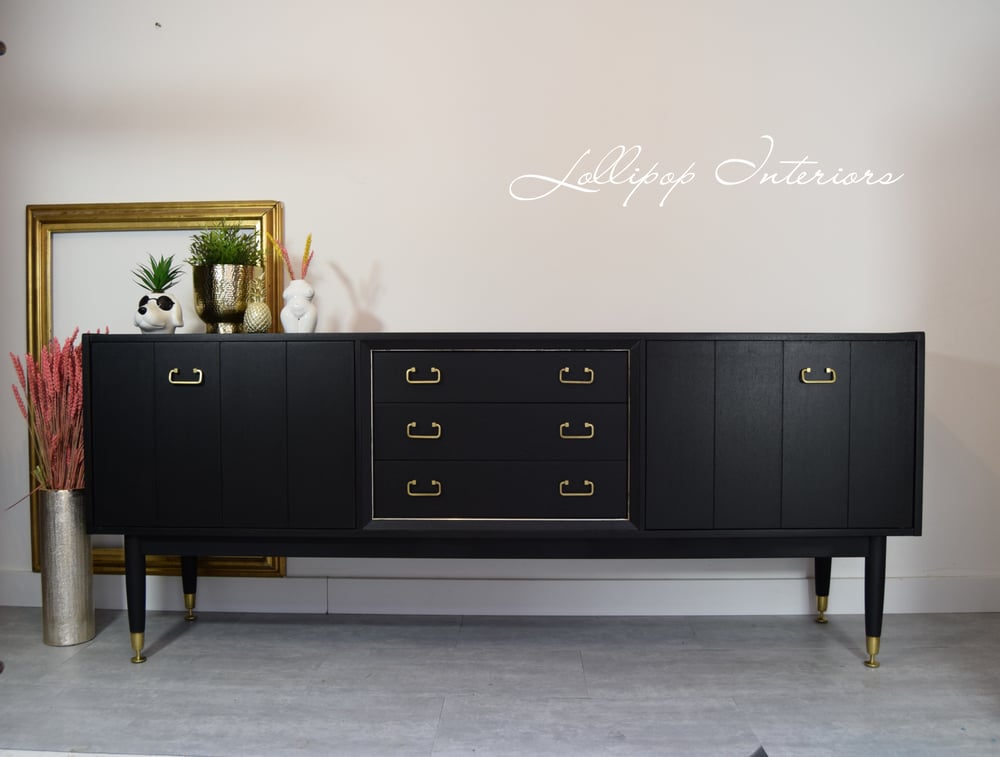 Image of Available to customise - Gplan egomme sideboard in black 