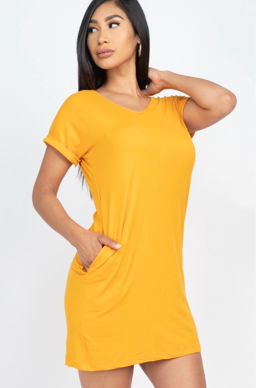 EVERYDAY T-SHIRT DRESS (GOLD) | Modanista Boutique EVERYDAY T-SHIRT DRESS (GOLD) | Modanista Boutique