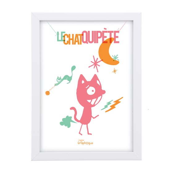 Image of Petit cadre décoratif - Le chat qui pète