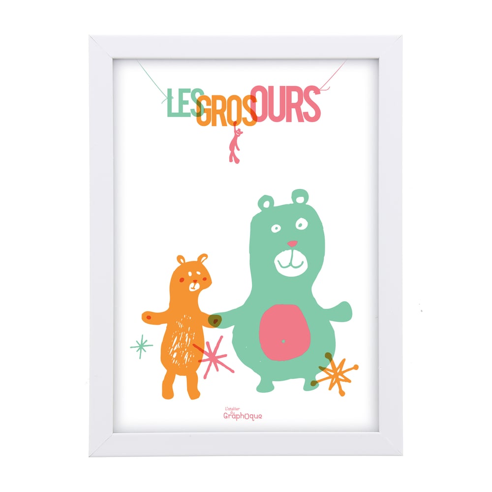 Image of Petit cadre décoratif - Les Gros ours