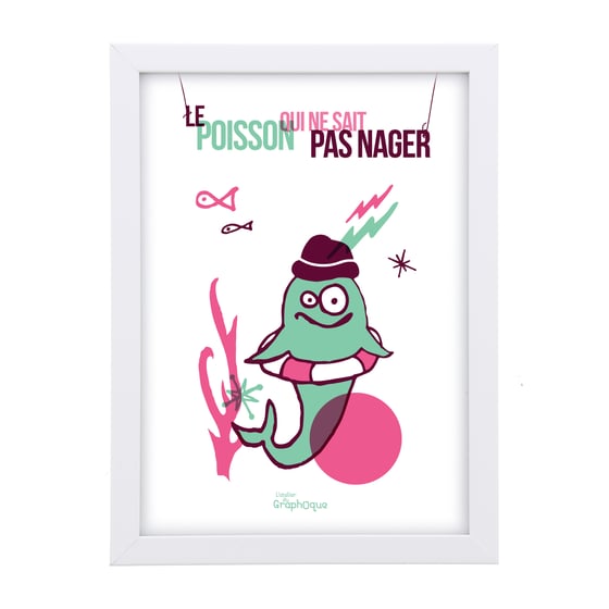 Image of Petite cadre déco - Le poisson qui ne sait pas nager