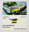 Canada Warbler - June 2021 - UK Birding - Enamel Pin Badge
