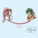 Red String of Fate Wooden Collar Pin Sets 