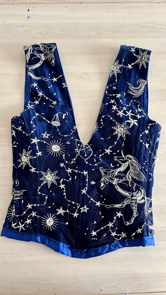 The V neck Midnight corset Handmade Top