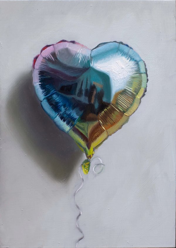 Image of View only: Online Oil Painting Workshop—Painting Mylar balloon