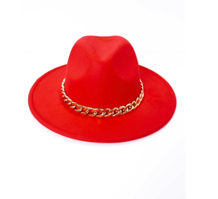 Image of Wide Brim  Bling Fedora Hat