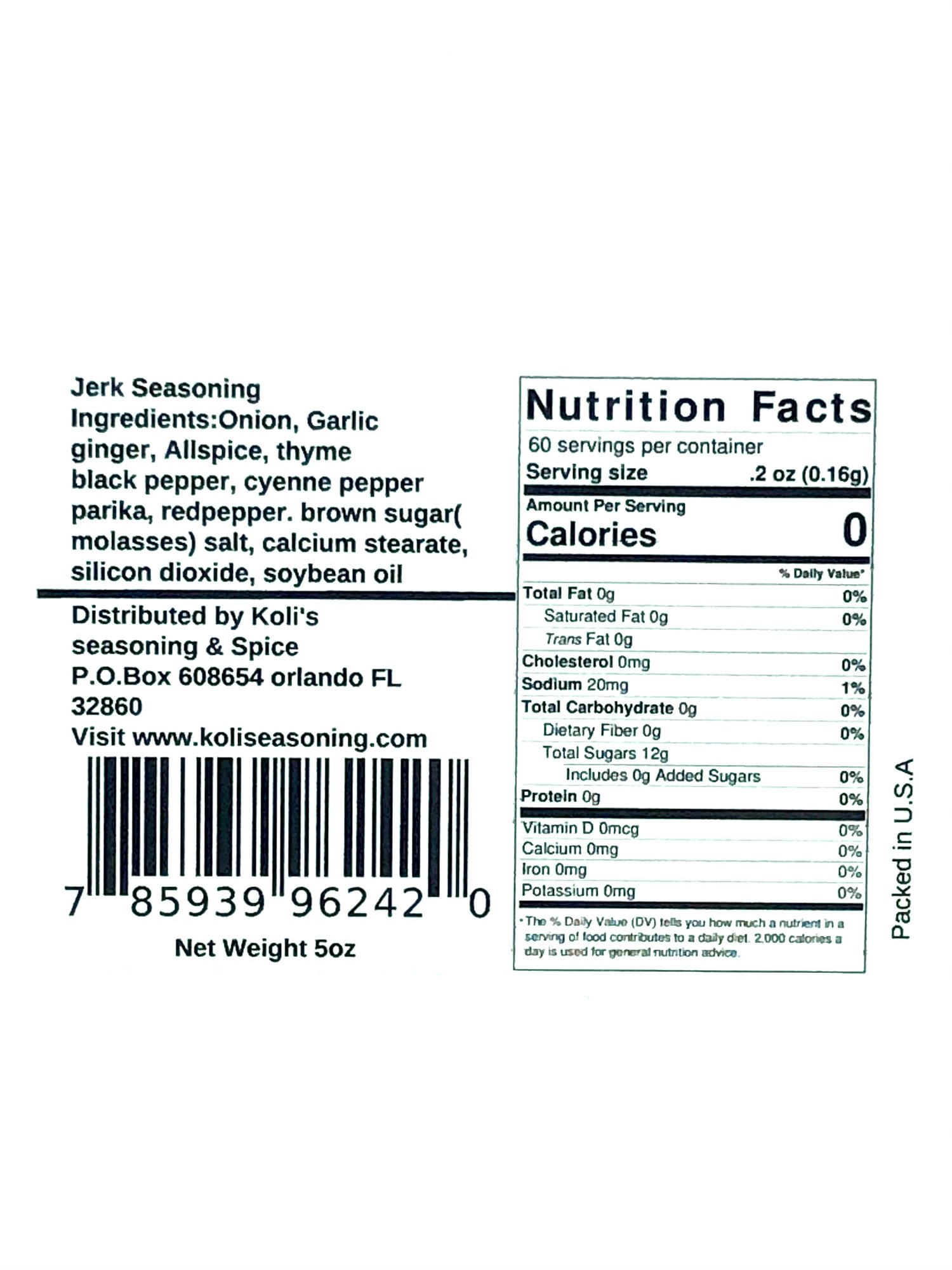 Jerk Seasoning Koli's Seasoning & Spice