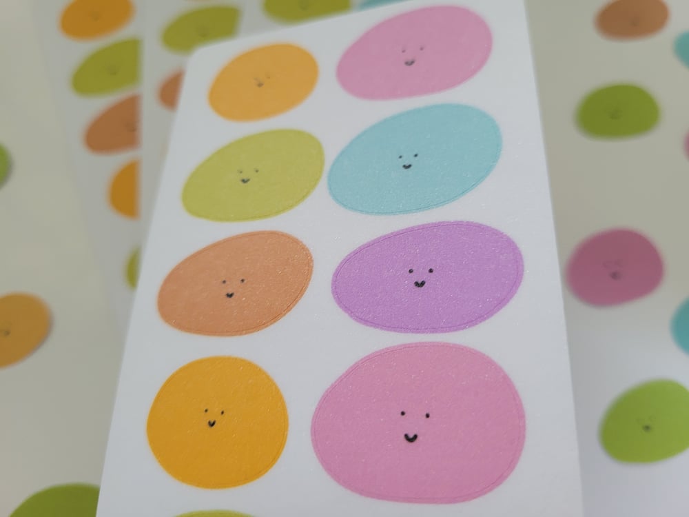 Smiley Blobs Sticker Sheet