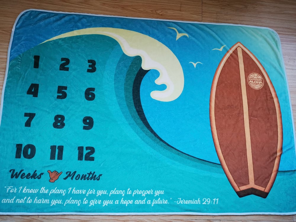 Image of Surf Grom Milestone Blanket