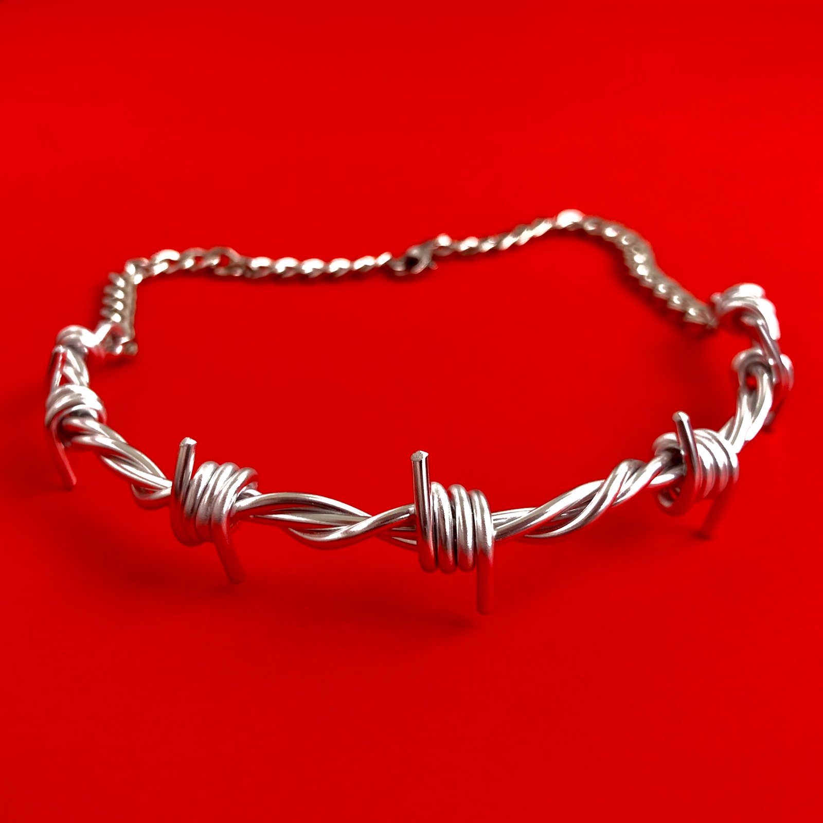 Barbed wire deals choker necklace