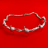 Image 1 of EXTRA THICK BARBED WIRE CHOKER
