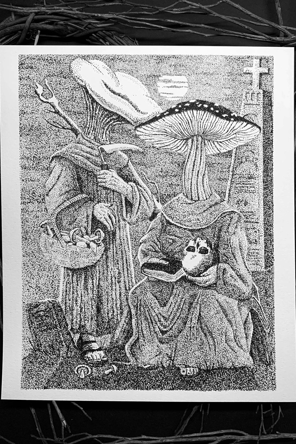 "Mushroom Monks" 8x10" Print
