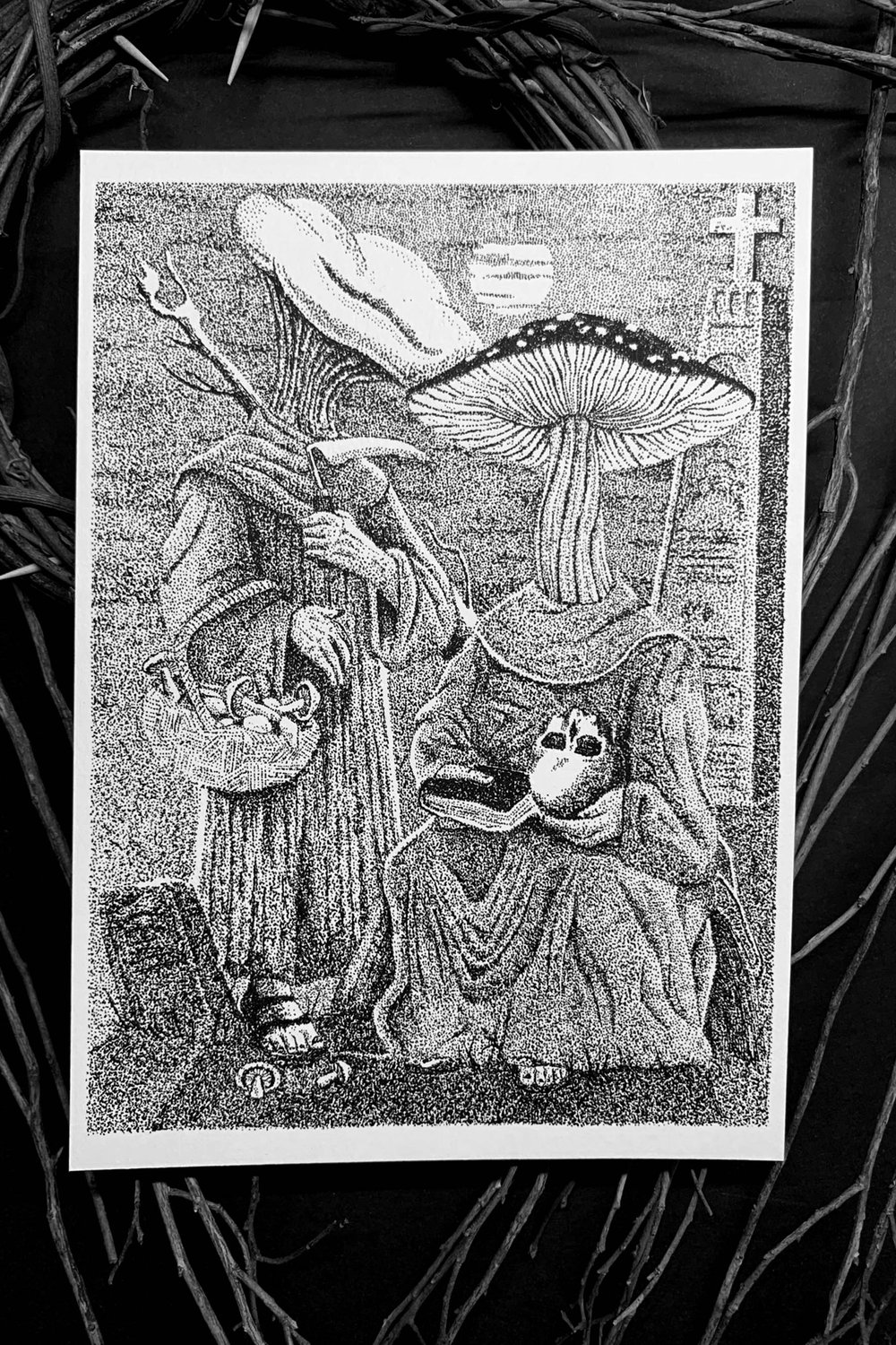 "Mushroom Monks" 5x7" Print