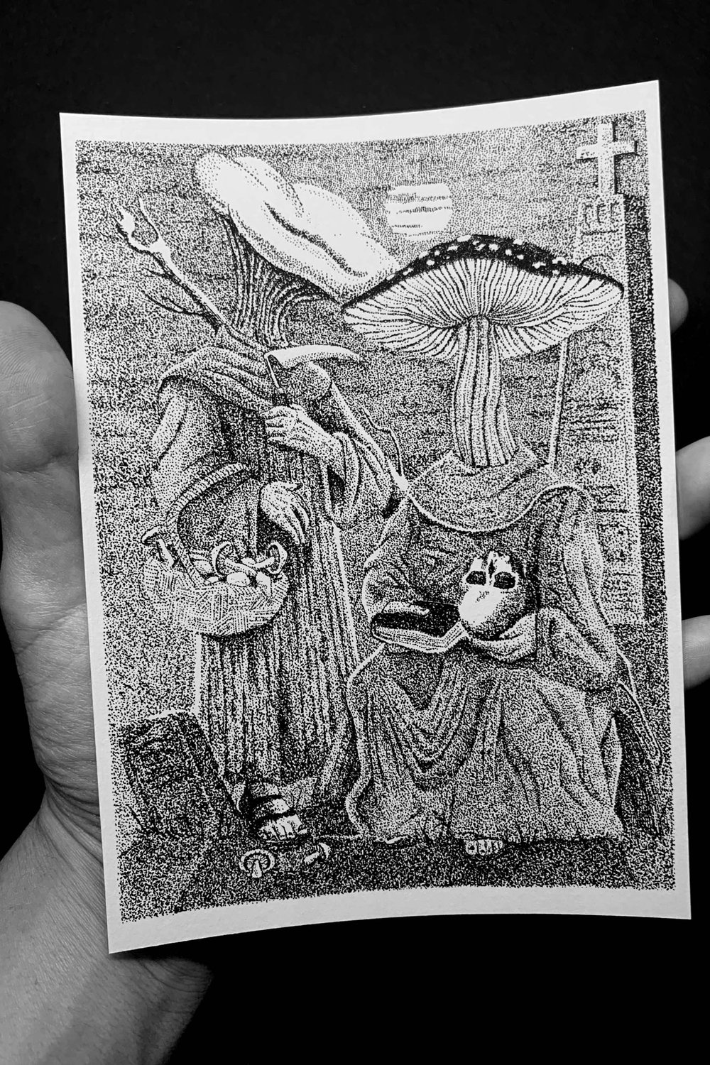 "Mushroom Monks" 5x7" Print