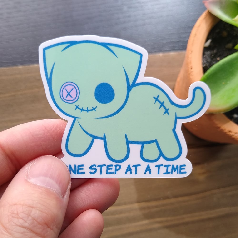 One Step At A Time Floral Vinyl Weatherproof Sticker