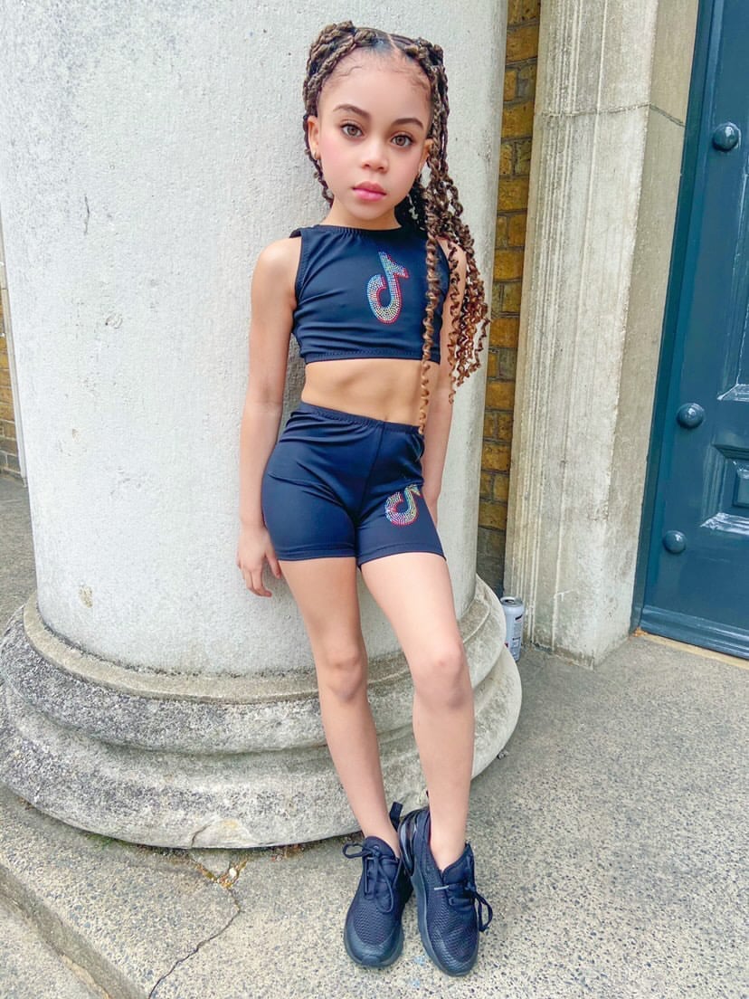 Image of TikTok rhinestones two piece