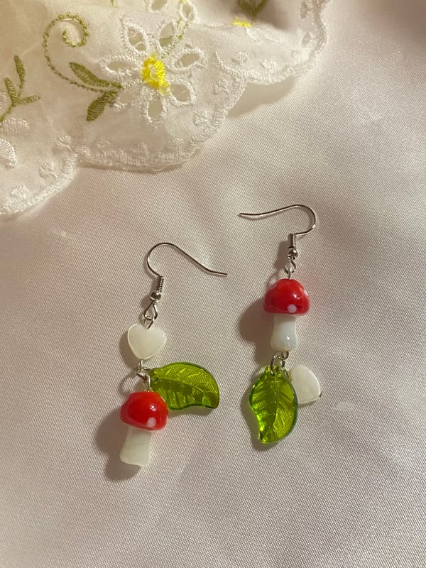 Image of mix n match mushroom earrings!