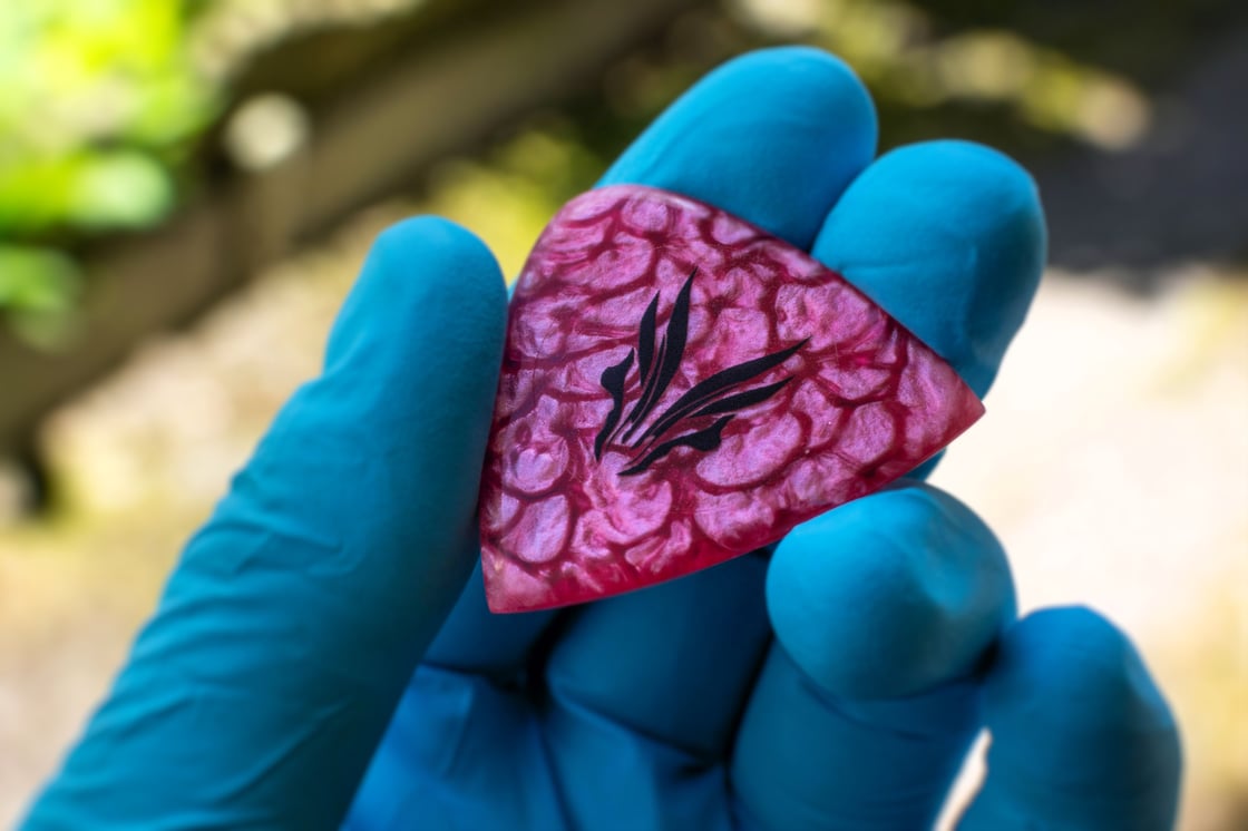 Image of 3mm 'Pink Lava' plectrums