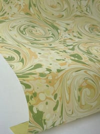 Image 4 of Marbled Paper Gouache on Sorbet Yellow - 1/2 sheets