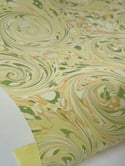 Marbled Paper Gouache on Sorbet Yellow - 1/2 sheets